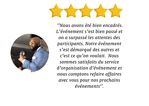 Avis clients Organisation devenement Montreal