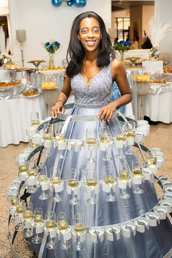 Hotesse robe champagne
